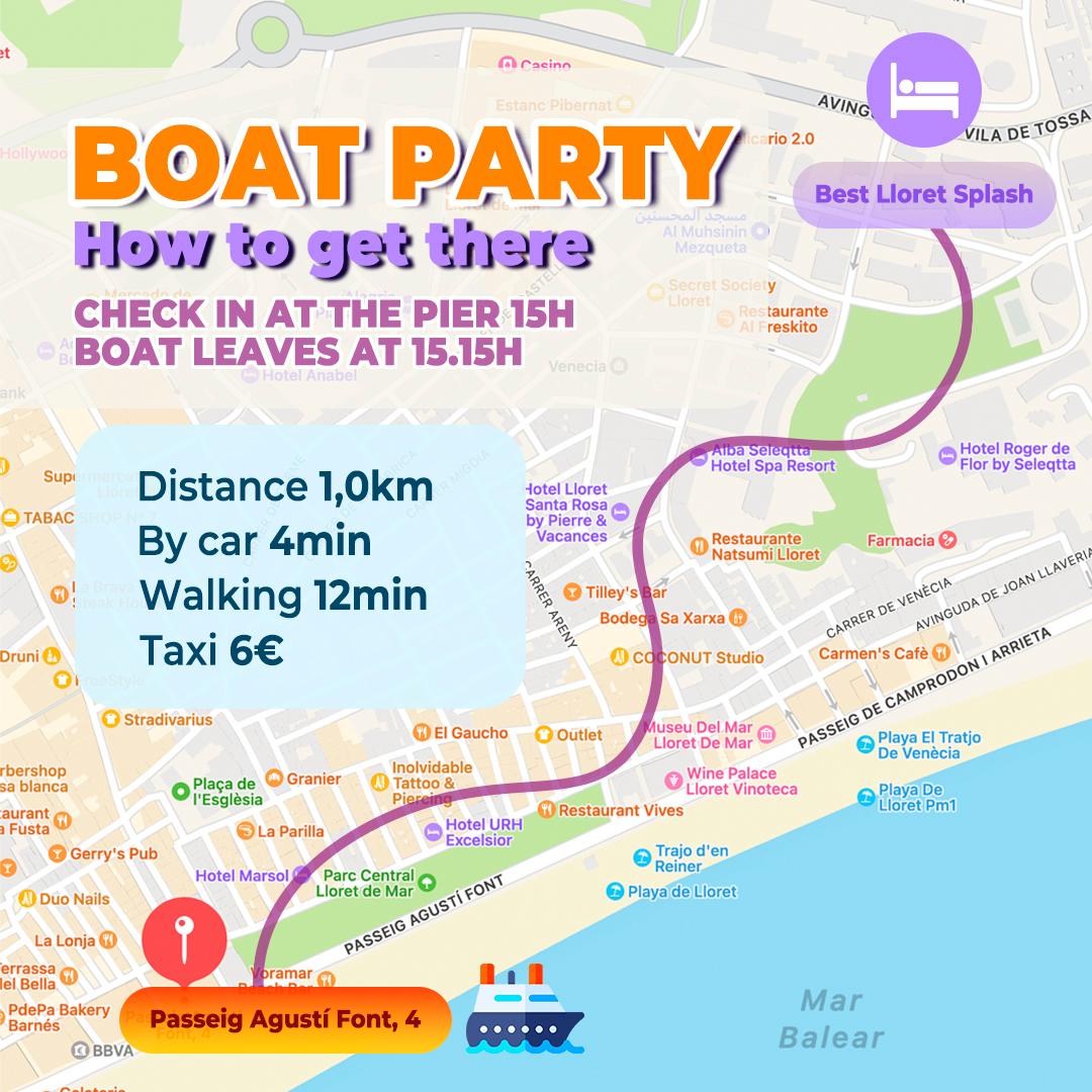 Esencia Paradise Dance Congress 2024 - Boat Party: How to get there