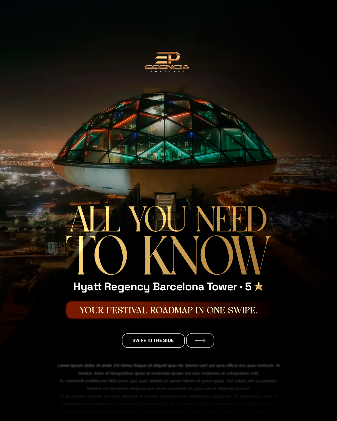 Overview of Esencia Paradise experience